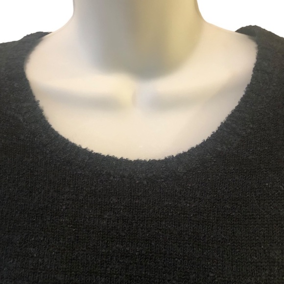 Soft Surroundings Raku Green Asymmetrical Woven Striped Hem Tunic Sweater XS - Picture 5 of 8